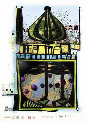 Friedensreich Hundertwasser, 1928-2000, Homo Humus Come Va, Farbsiebdruck mit Metallfolienprägung, Fabriano Papier, sign. u. num. 1616/10001, ...