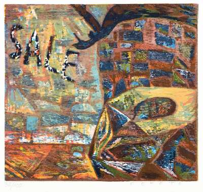 Esteban Fekete, 1924-2009, Konvolut aus drei Farbholzschnitten der Serie Irischer Hof auf Rives-Bütten, 1984, "Benbuben", "Die ...