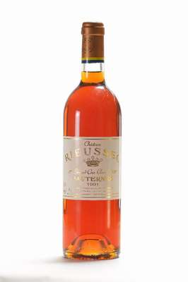 2 Flaschen 1991 Chateau Rieussec, Sauternes, Domaines Baron de Rothschild, Premier Grand Cru Classe, Füllstände: je ca. into neck, je ca. 75 cl, 14 ...