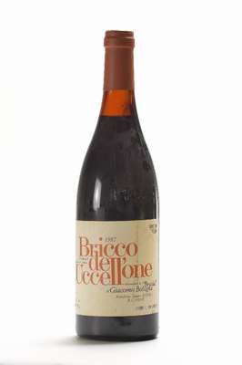 1 Flaschen 1987 Giacomo Bologna "Braida" Bricco dell Uccellone, Abstand zwischen Wein und Kapsel: ca. 2 cm, ca. 75 cl, 13,5 % Vol., ...