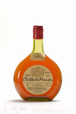 1 Flasche 1975 Domaine Clotte de Manson Bas -Armagnac, ca. 70 cl, 42 % Vol., unverkostet, sehr guter Erhaltungszustand, selten im Angebot, Kapsel in ...