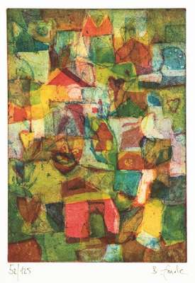 Beate Emde,geb.1961 Neustadt Konvolut aus 4 Farbradierungen, jeweils handsigniert, betitelt und nummeriert, "Abendstimmung" 50/125, 15,5 x ...