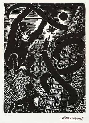 Frans Masereel, 1889-1972, Holzschnitt, Stempelsignatur, nummeriert 73/100, von 1988, rückseitig Stempel der Stiftung Saarbrücken, Blattgr. ca. ...
