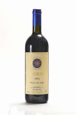 3 Flaschen 1991 Tenuta San Guido Sassicaia, Füllstände: je ca. top shoulder, 12,5 % Vol., unverkostet, CellarTracker 93/100 Punkte, sehrguter ...