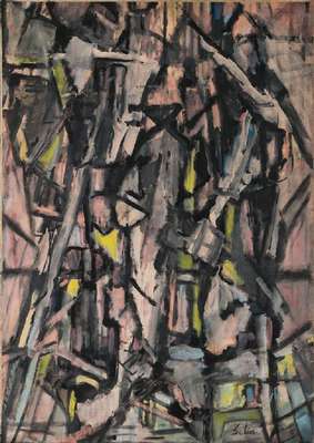 Selim Turan, 1915-1994, Türkischer Künstler, wurde in Istanbul geboren, Studium an der Ecole d´Art in Paris, hier: Abstrakte Komposition, ...