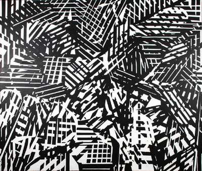 ValH, zeitgenössische Künstlerin, ohne Titel, abstrakte Pop-Art, Acryl/Leinwand, rückseitig signiert, ca. 160x140cm