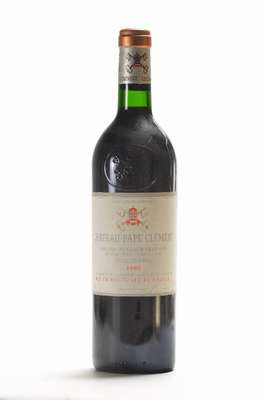 1 Flasche 1989 Chateau Pape Clement, Pessac -Leognan, Grand Cru Classe, ca. 75 cl, 12,5 % Vol., Füllstand: ca. into neck, unverkostet, Etikett min. ...