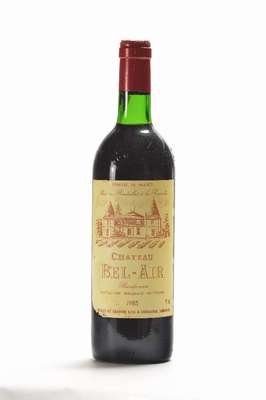 3 Flaschen 1985 Chateau Bel-Air, je ca. 75 cl, Füllstände: je ca. top shoulder, Etiketten l. besch., selten im Angebot, unverkostet