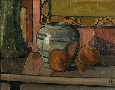 Unbekannter Künstler, Stillleben, Öl/Lwd, rechts unten unleserlich monogrammiert, ca. 27x35 cm, Rahmen