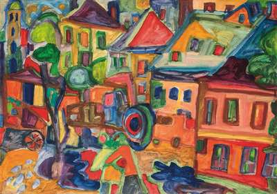 Miklos Nemeth, 1934-2012, Konvolut aus 3 Malereien, Acryl auf Karton, je signiert, ca.70x100 cm