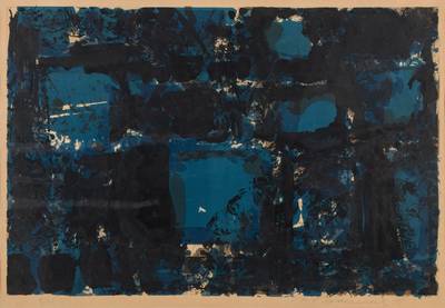 Rudi Baerwind, 1910-1982, Farbsiebdruck, signiert, datiert 58, nummeriert 9/25, Motiv ca. 40x60 cm, PP, unter Glas gerahmt