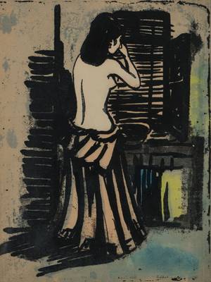 Karl Rödel, 1907-1982, Farblithographie, rechts unten signiert, ca. 53x40 cm, PP, unter Glas gerahmt