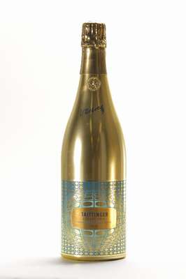 2 Flaschen 1978 Taittinger Collection, Champagner, Brut, Reims, Künstlerflasche: Victor Vasarely, je ca. 75 cl, je ca. 12% Vol., unverkostet, selten ...