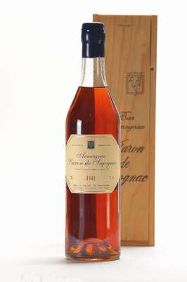 1 Flasche 1941 Baron de Sigognac Armagnac, ca. 70 cl, unverkostet, 40% Vol., Abstand zwischen Kapsel und Armagnac: ca. 4 cm, sehr guter ...