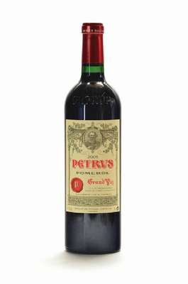 1 Flasche 2005 Chateau Petrus, Pomerol, ca. 75 cl, Füllstand: ca. into neck, unverkostet, 13,5 % Vol., sehr guter Erhaltungszustand, selten im ...