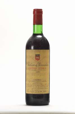 5 Flaschen Chateau Parenchere, Bordeaux Superieur, je ca. 75 cl, Füllstände: je ca. top shoulder, unverkostet, Jahrgänge: 1x 1978,1x1980 und ...