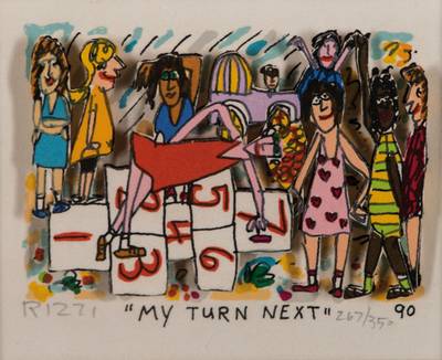 James RIZZI, 1950-2011, My Turn Next, 3D- Lithografie, num. 267/350, signiert und datiert 90, ca. 9,5x7,5 cm, unter Glas gerahmt, mit Zertifikat