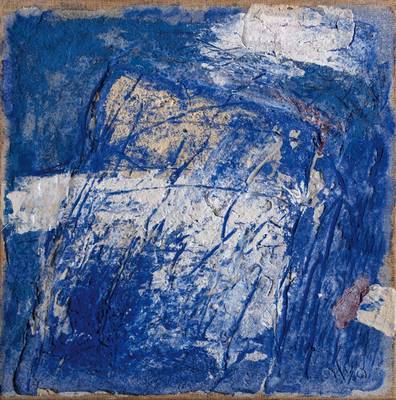 Julio Calvo, geb. 1956 Spanien, Dozent an der Kunstakademie Hildesheim, hier: O.T. Mischtechnik auf grober Leinwand, sign recht unten, verso signiert ...
