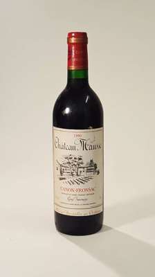 11 Flaschen 1990 Chateau Mausse, Canon -Fronsac, je ca. 75 cl, 12,5 % Vol., Füllstände: je ca. top shoulder, unverkostet, Etiketten l. gebräunt, ...