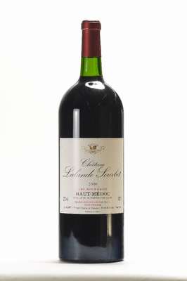 2 Magnumflaschen 2000 Chateau Lalande Sourbet , Cru Bourgeois, Haut-Medoc, je ca. 150 cl, 12,5 % Vol., unverkostet, in dieser Größe selten im ...
