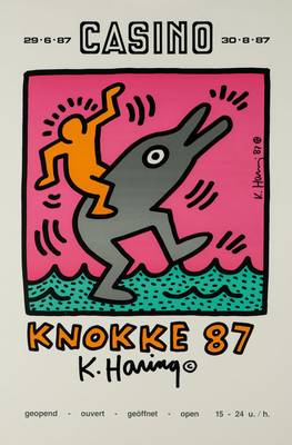 Keith Haring, 1958-1990, Knokke 87, Farbserigraphie, signiert, Blattmaß 72x52 cm