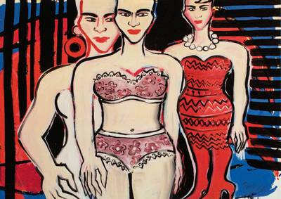 Elvira Bach, geb. 1951, Ausziehend, Giclee/Baumwollpapier, handsigniert, num. E.A.Auflage 50, ca. 44x60 cm