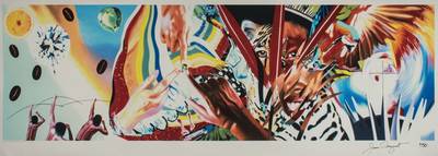 James Rosenquist, geb. 1933, Brazil 2013, Pigmentprint, handsigniert, num. 1/50, 198x73,5 cm