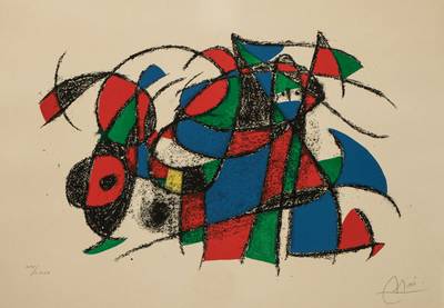 Joan Miro, 1893-1983, Farblithografie, sign, num. XXV/LXXX, Blattmaß 44,5x61,5 cm