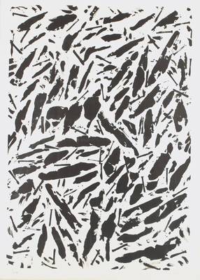 Günther Uecker, geb. 1930, Komposition mit Nägeln, Lithografie, 1990, signiert, num. 2/100, Blattgr. 105x75 cm