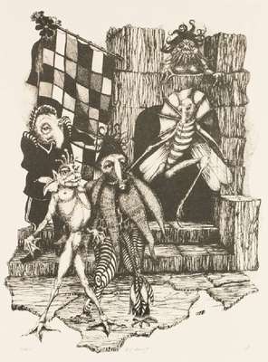 unbekannter Künstler, Lithografie, undeutlich sign., num 1/100, ca. 49x36 cm, PP