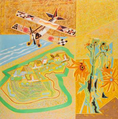 Dimitar Petrov, geb. 1969 Bulgarien, ohne Titel, Mischtechnik/Lwd, sign., 100x100cm