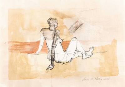 Anna Kathrin Kleeberg, geb. 1976 Chemnitz, Assistentin von Jörg Immendorff, Otmar Alt Stipendiatin, hier: Ohne Titel, 2011, Aquarellund Tusche ...