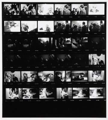 Nat Finkelstein, 1933-2009, zwei Silbergelatine-Abzüge, Contact sheets, Warhol at the Factory & At Cordier and Ekstrom Gallery with Marcel Duchamp, ...