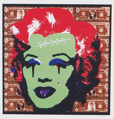 DEATH NYC, geb. 1979, Monroe Scar Money, Pigment-Print, sign., dat. 2015, num. 30/100, ca. 32x32 cm, verso goldenes Siegel, mit Zertifikat-Karte, ca. ...