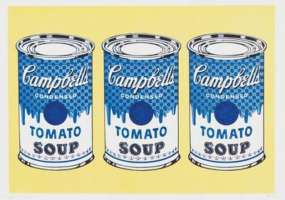 Death NYC, geb. 1979, CampbellÂ´s Tomato Soup, Siebdruck, sign., dat. 2015, num. 45/100, verso goldenes Siegel, mit Zertifikat-Karte, ca. 32x45 cm