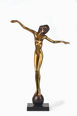 Bruno Bruni, geb. 1935 Gradara, Fortuna, Bronzeskulptur, 2003, sign., num. 72/280, H. 69 cm, inkl. Zertifikat