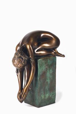 Bruno Bruni, geb. 1935 Gradara, La Spina, 1999, Bronzeskulptur auf dunklem Sockel, sign., num. 214/640, H. 31 cm mit Sockel, inkl. Zertifikat