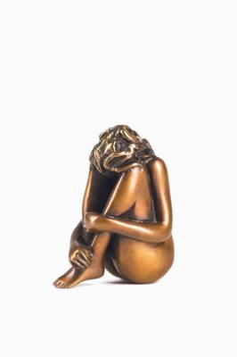 Bruno Bruni, geb. 1935 Gradara, Mignon, Bronzeskulptur mit brauner Patina, sign., num.3045/5000, H. 8,5 cm, inkl. Zertifikat