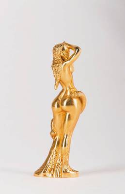 Ernst Fuchs, 1930-2015, Frau Lot, goldfarbener Metallguss, sign. und num. 13, H. 10 cm