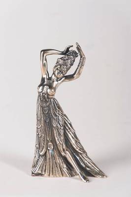 Ernst Fuchs, 1930-2015, Salome, silberfarbener Metallguss, sign., num. 38, H. 10 cm