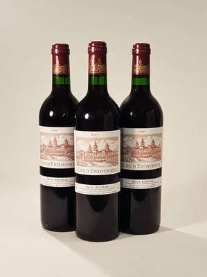 3 Flaschen 1997 Cos D'Estournel, Saint -Estephe, Grand Cru Classe, je ca. 75 cl, 12 %Vol., unverkostet, Füllstände: je ca. into neck, sehr ...
