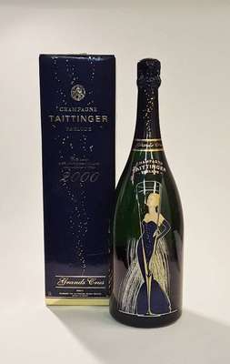 1 Magnumflasche 2000 Taittinger Champagne Prelude Grand Crus, Reims, Brut, ca. 150 cl,Abstand zwischen Flaschenboden und Champagner:ca. 2 cm, ...