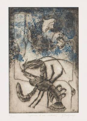 Günther Berlejung, geb. 1949 Ludwigshafen, Impression de ma Solitude II, Farbradierung, sign., num. 6/30, dat. 1975, Platte ca. 29,5x19,5 cm, unter ...