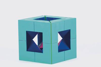 Sebastian Mexico, geb. 1947 Mexico, Cubo Leonardo IV, 1974, wandelbares Kunstobjekt aus Polyurethan, sign., limitiert 500 Exemplare, 20x20x20 cm, ...