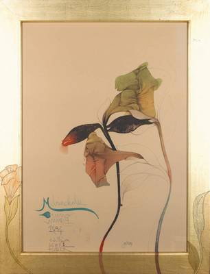 Bruno Bruni, geb. 1935 Gradara, Melancholie,Farblithografie, handsign, num. 96/250, Blattgr. 100 x 72 cm, unter Glas gerahmt
