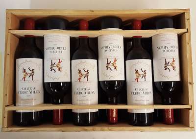 12 Flaschen 1992 Chateau Clerk Milon, Baronne Philippine de Rothschild, Pauillac, Gran Cru classe, 12,5 % Vol., je ca. 75 cl, unverkostet, ...