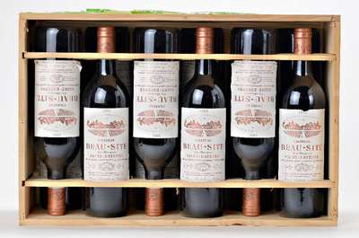 12 Flaschen 1993 Chateau Beau-Site, Saint-Estephe, je ca. 75 cl, 12,5 % Vol., Füllstände: je ca. high fill, unverkostet, sehr gute ...
