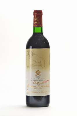 1 Flasche 1993 Chateau Mouton Rothschild, Pauillac, Premier Cru Classe, Künstleretikett:Balthus, ca. 75 cl, 12,5 % Vol., Füllstand: ca. into neck, ...