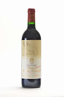 2 Flaschen 1993 Chateau Mouton Rothschild, Pauillac, Premier Cru Classe, Künstleretikett:Balthus, je ca. 75 cl, 12,5 % Vol., unverkostet, ...