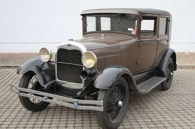 Ford A, Fahrgestellnummer: SF4055PA, BJ 1929, 21 kW/ 29 PS, 4-Zylinder, Schaltgetriebe, grau, beige, Unbedenklichkeitsbescheinigung für die ...